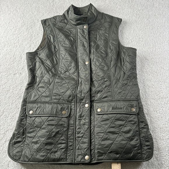 Barbour Jackets & Blazers - Barbour Wray Gilet Vest Women's Size US 10 Green Preppy Quilted Fleece Lined